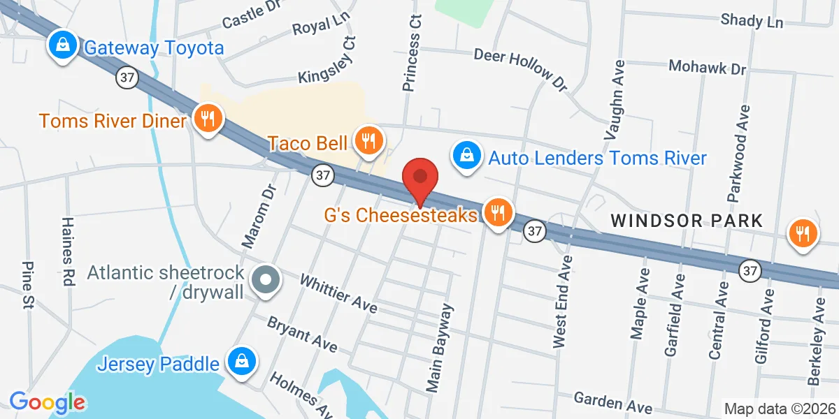 Map to 1500 Nj-37, Toms River, NJ